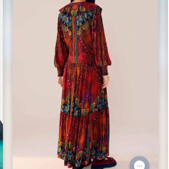 Farm Rio Yawanawa Stripes Ankle Length Dress - Picture 3 of 7